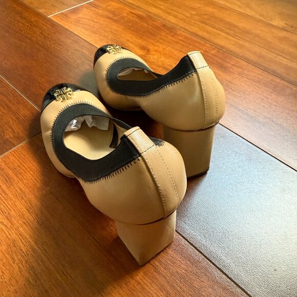 Tory Burch Jolie Pump Two-Tone Leather Sz 7 - Picture 5 of 7